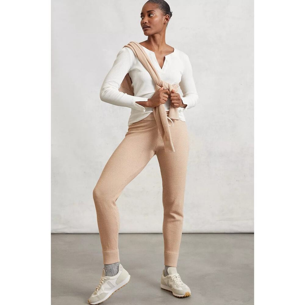 Varley Women's Alice Drawstring Jogger Sweatpants Praline Beige Size M